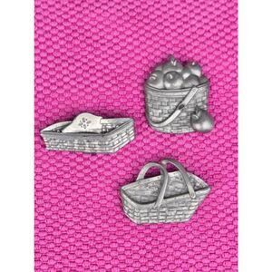 3 Longaberger Pewter Magnets